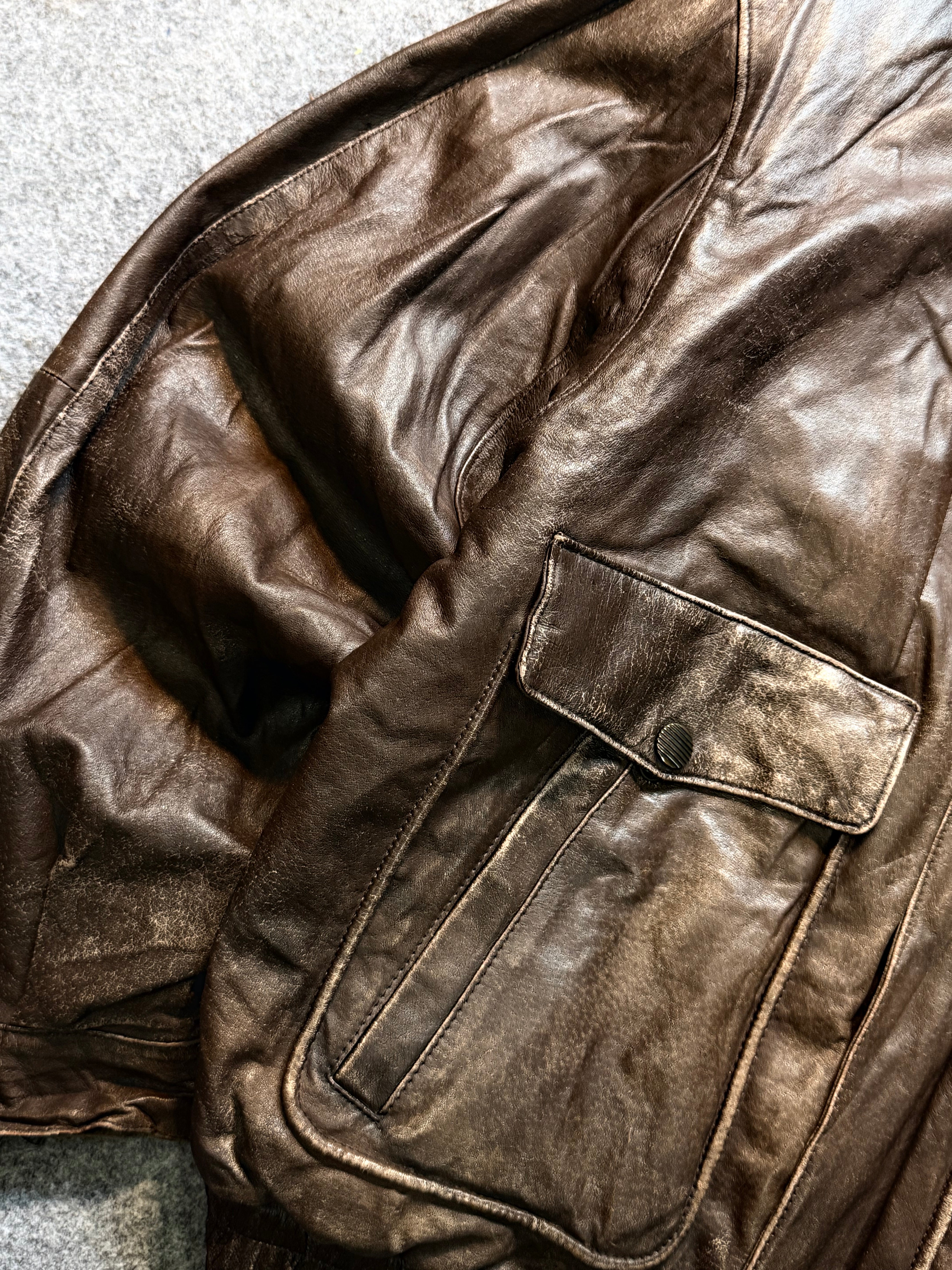Pilot aviator bomber leather jacket (M/L/XL)