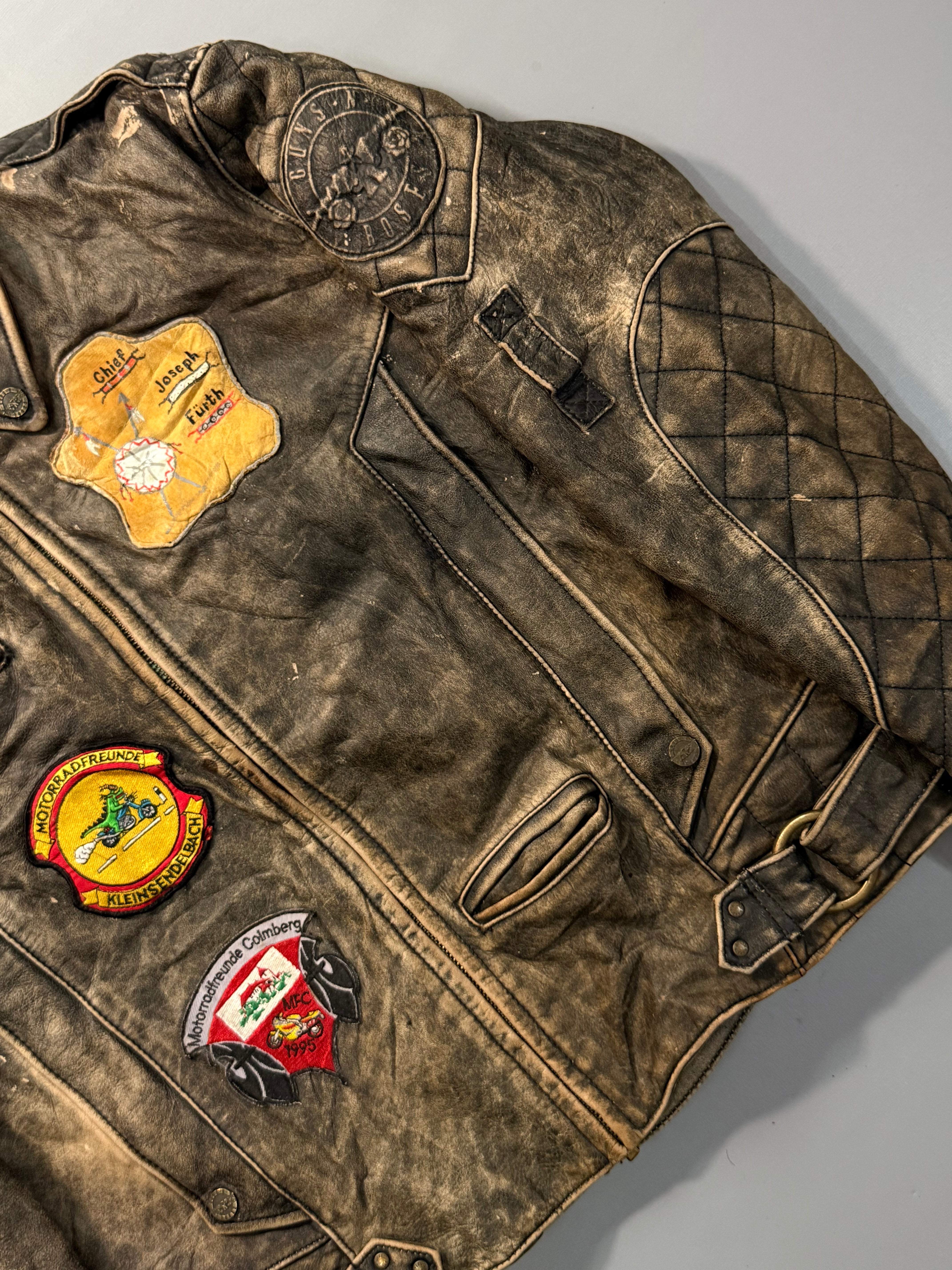 Guns n roses biker leather jacket(M/L)