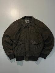 Bomber leather jacket(M/L)