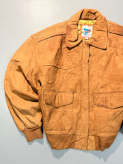 Bomber leather jacket(XS/S)