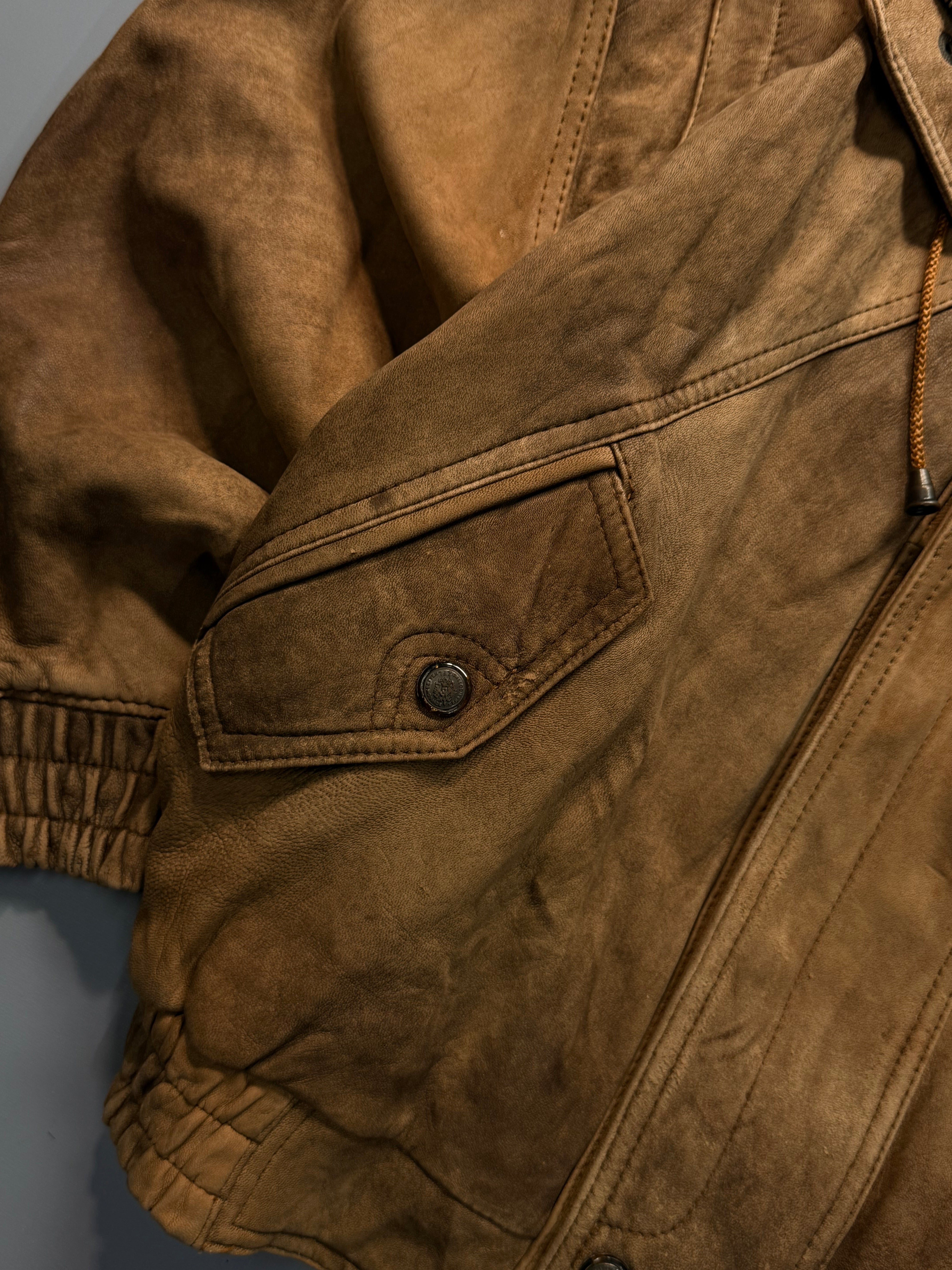 Bomber leather jacket(L/XL)