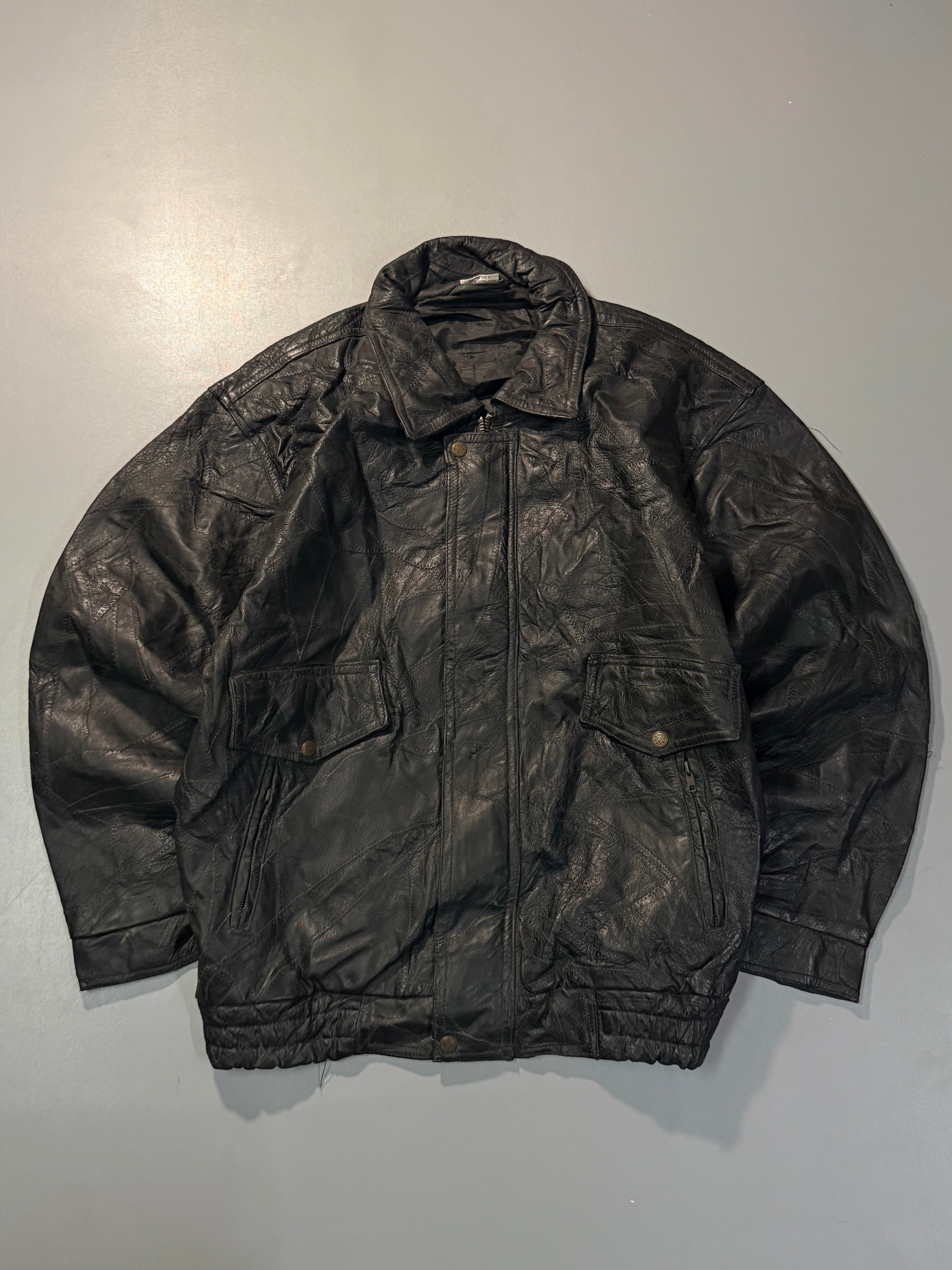 Bomber leather jacket(L/XL)