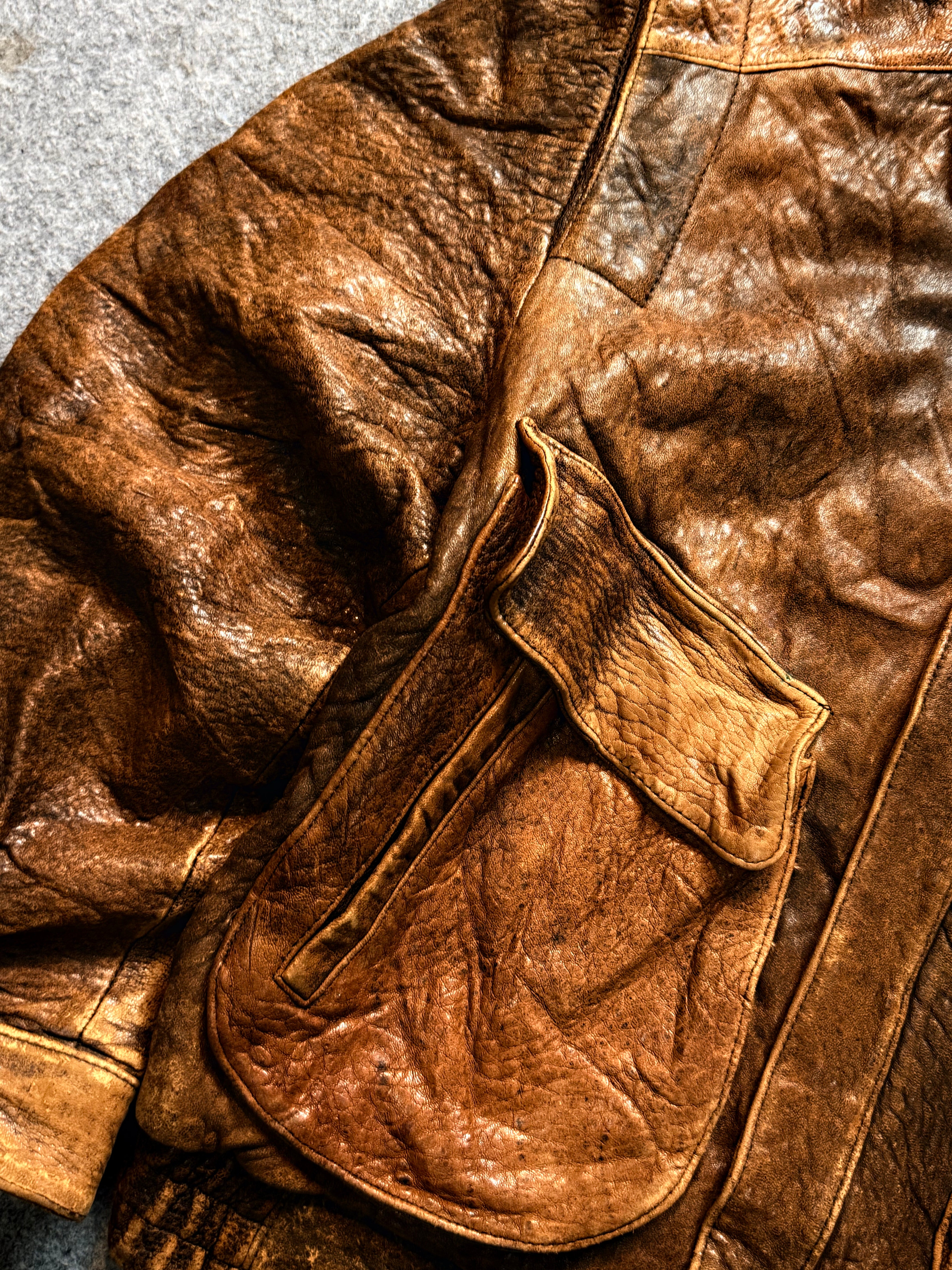 Pilot bomber leather jacket(M/L/XL)