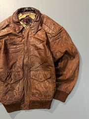 Bomber leather jacket(XS/S)