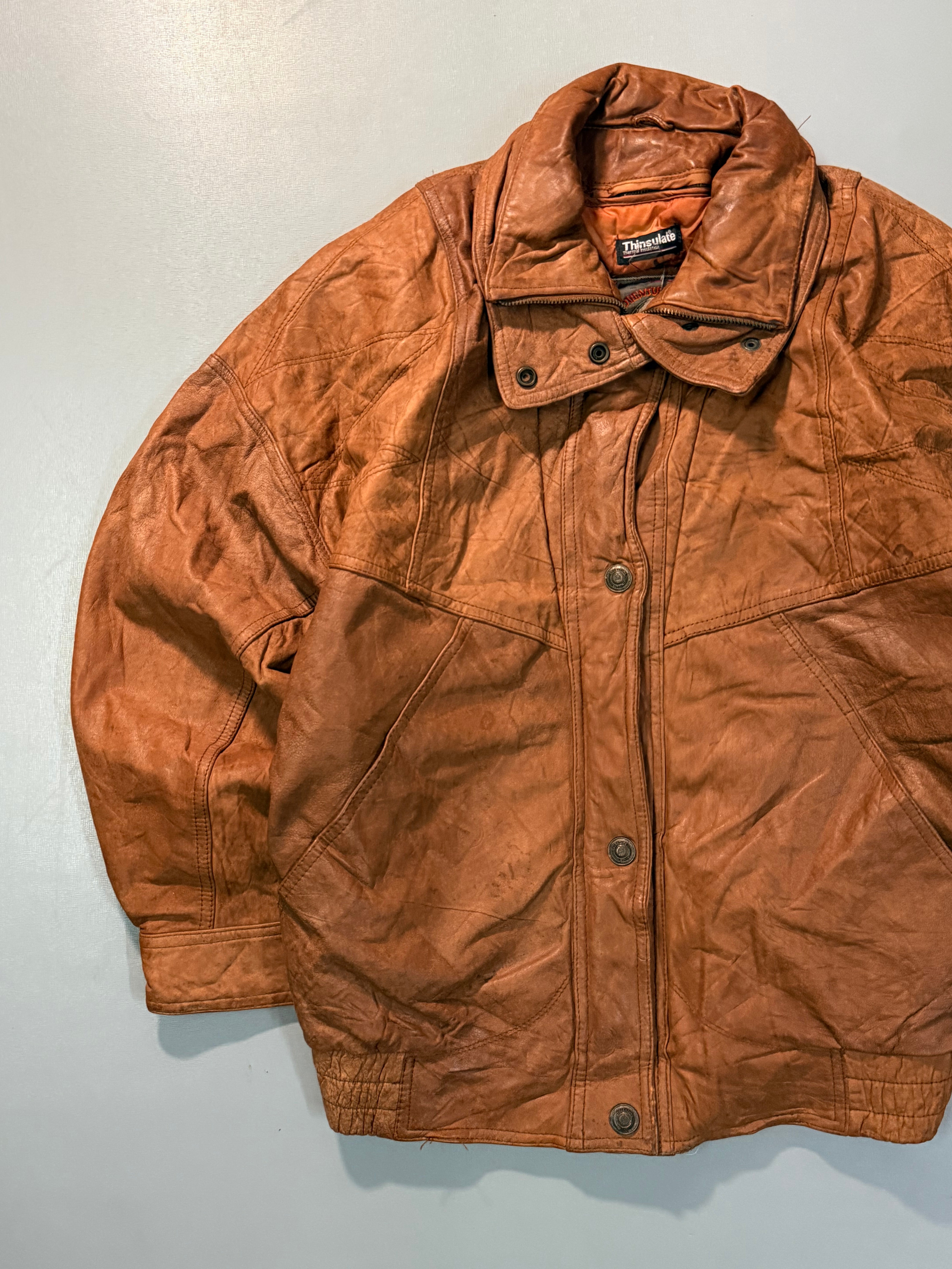 Bomber leather jacket(S/M)
