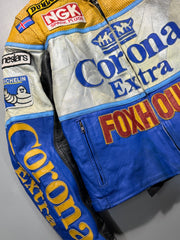 Corona extra biker leather jacket(XS/S)