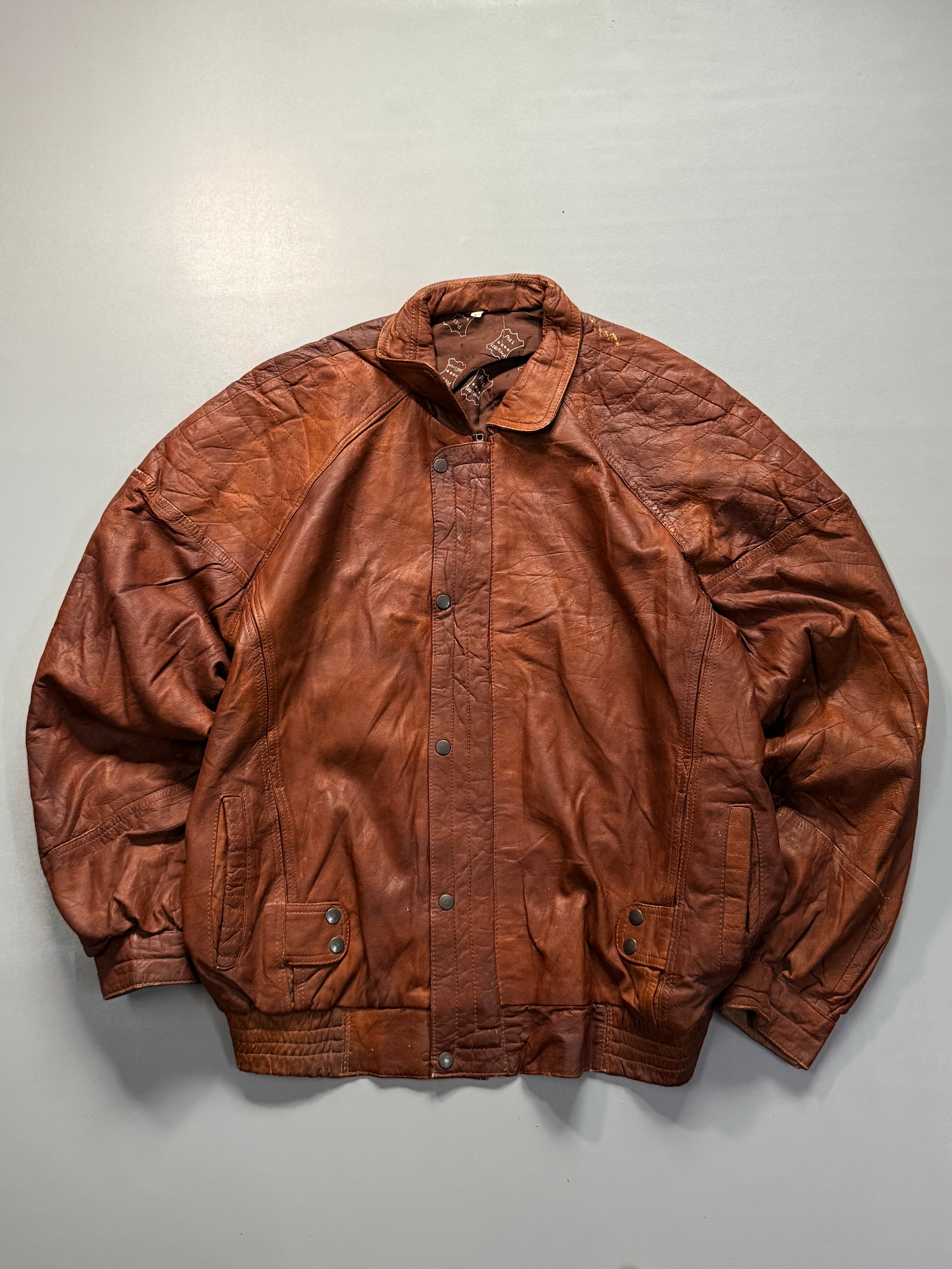 Bomber leather jacket(XL/2XL)
