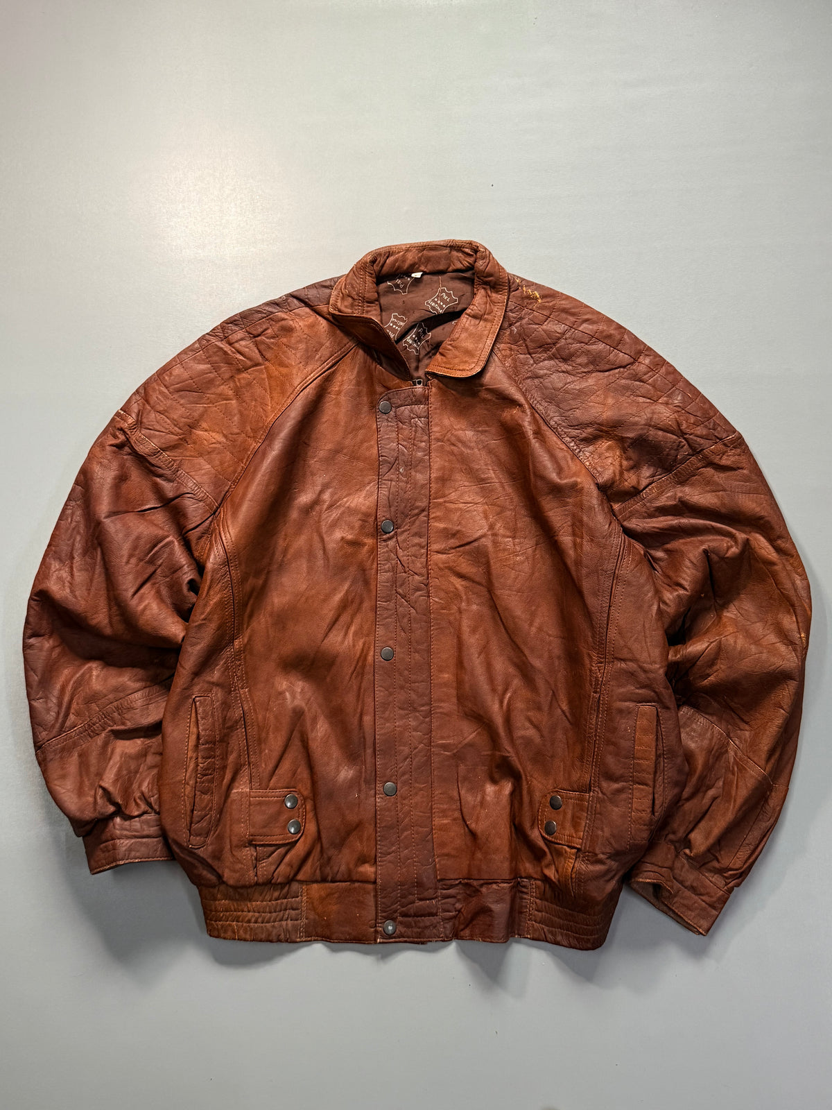 Bomber leather jacket(XL/2XL)