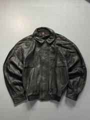 Bomber leather jacket(M/L)