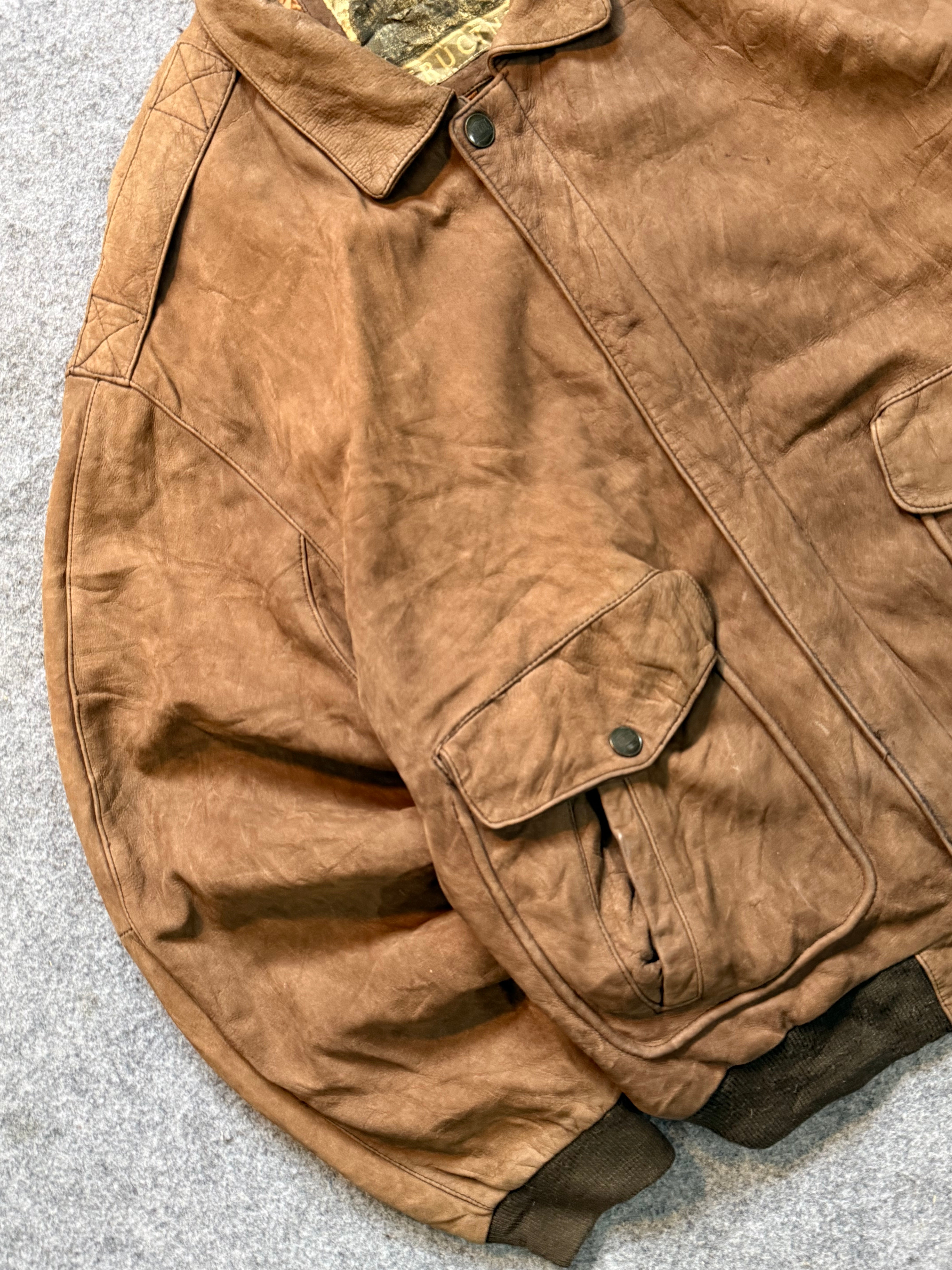 Bomber leather jacket(L/XL)