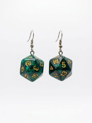 Green chunky earrings