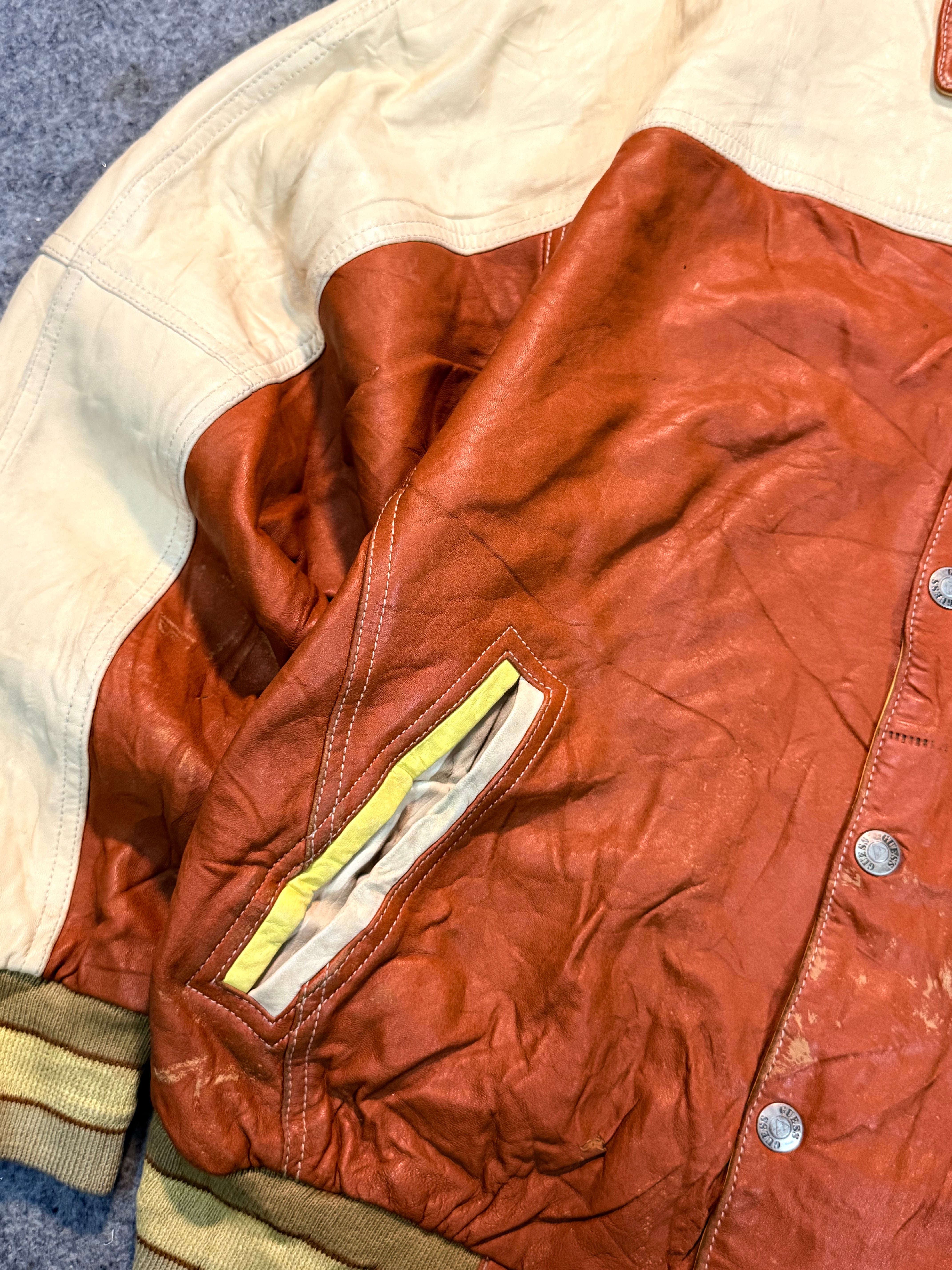 Bomber leather jacket(L/Xl)