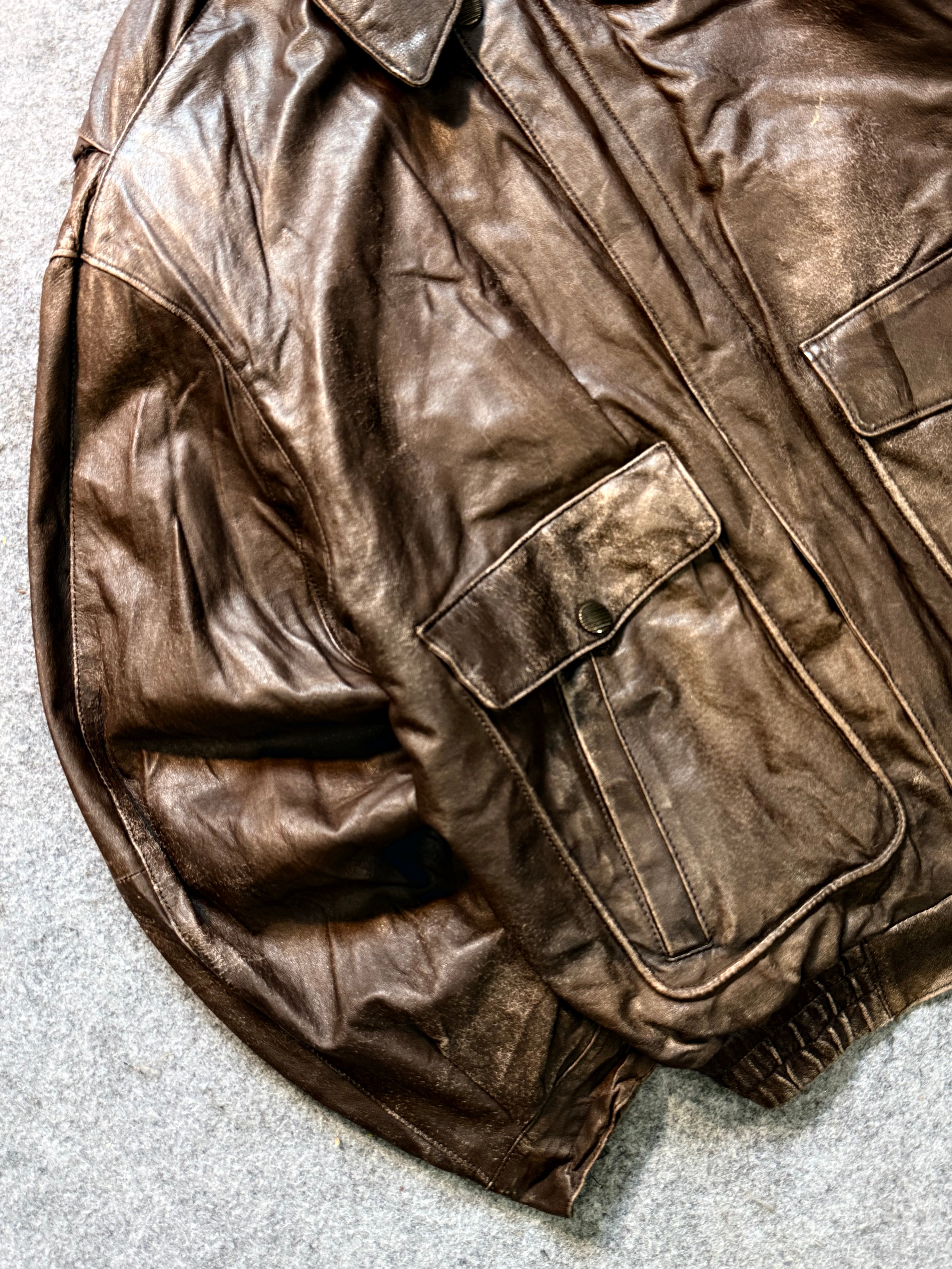 Pilot aviator bomber leather jacket (M/L/XL)