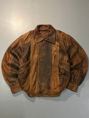 Bomber leather jacket(L/XL)