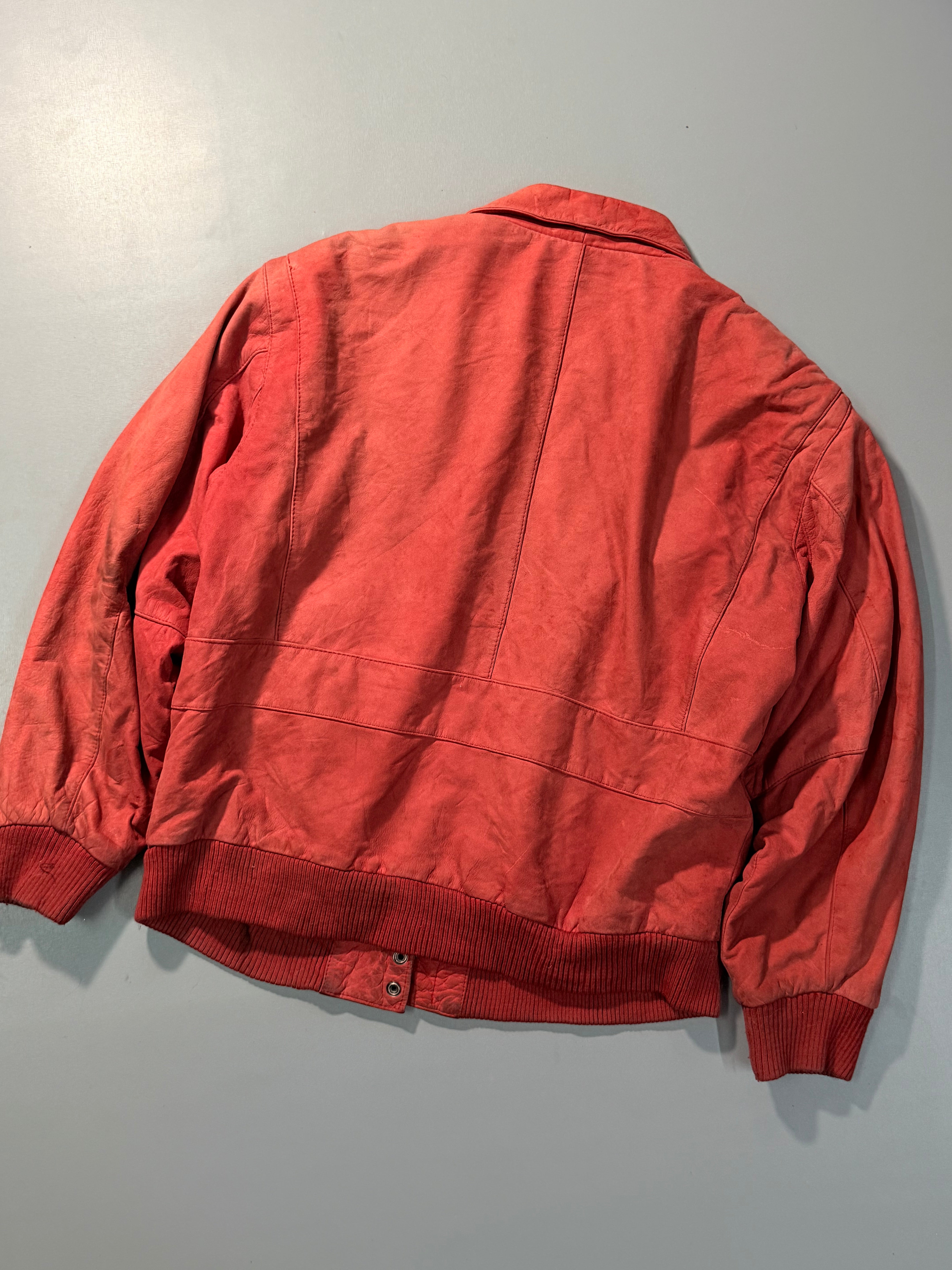 Bomber leather jacket(M/L)