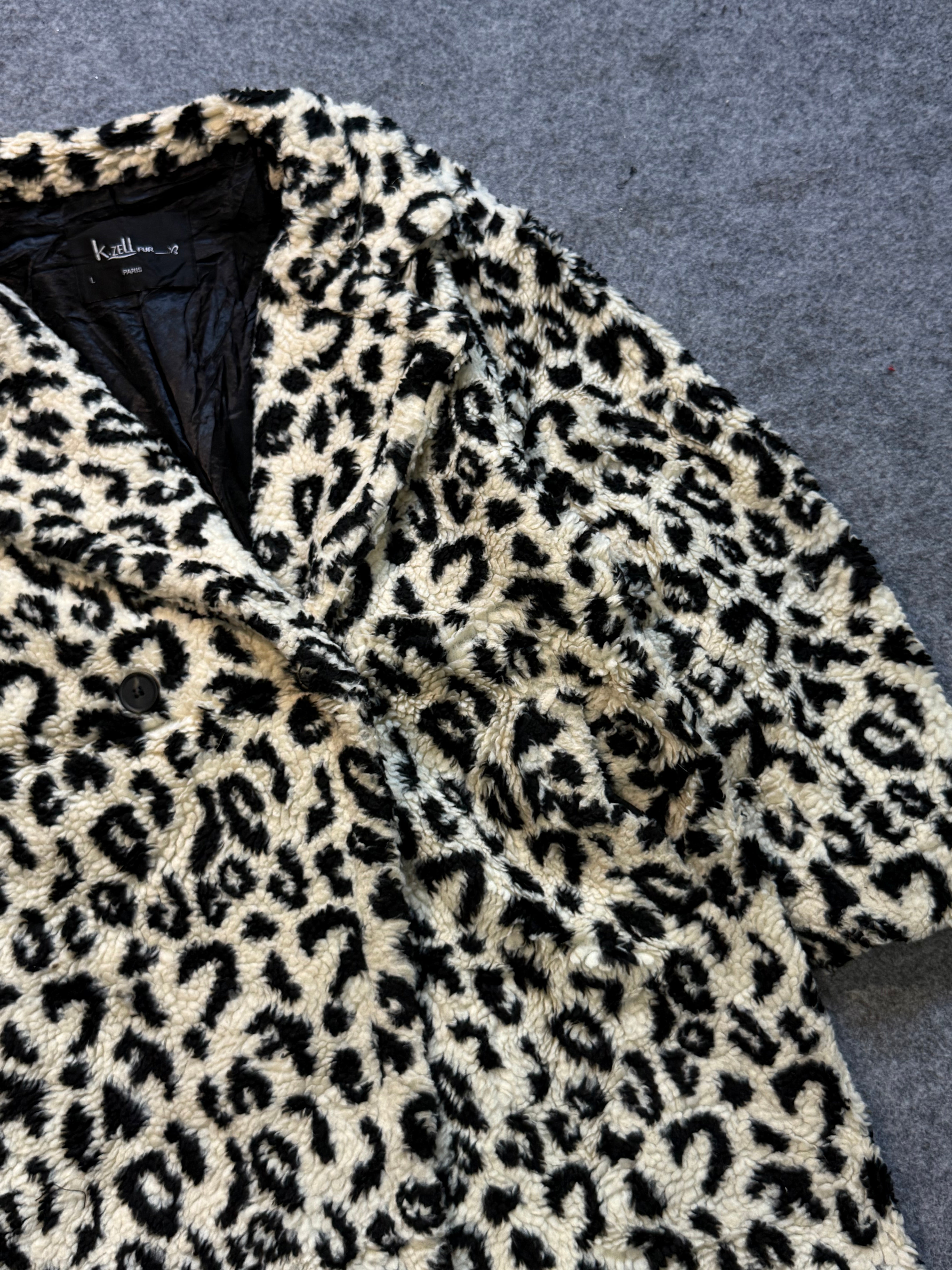 Animal print fur coat(M/L/Xl)