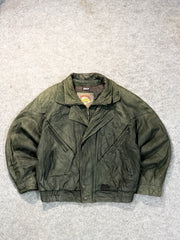 Bomber leather jacket(M/L)