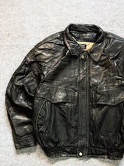 Bomber leather jacket(XL/2XL)