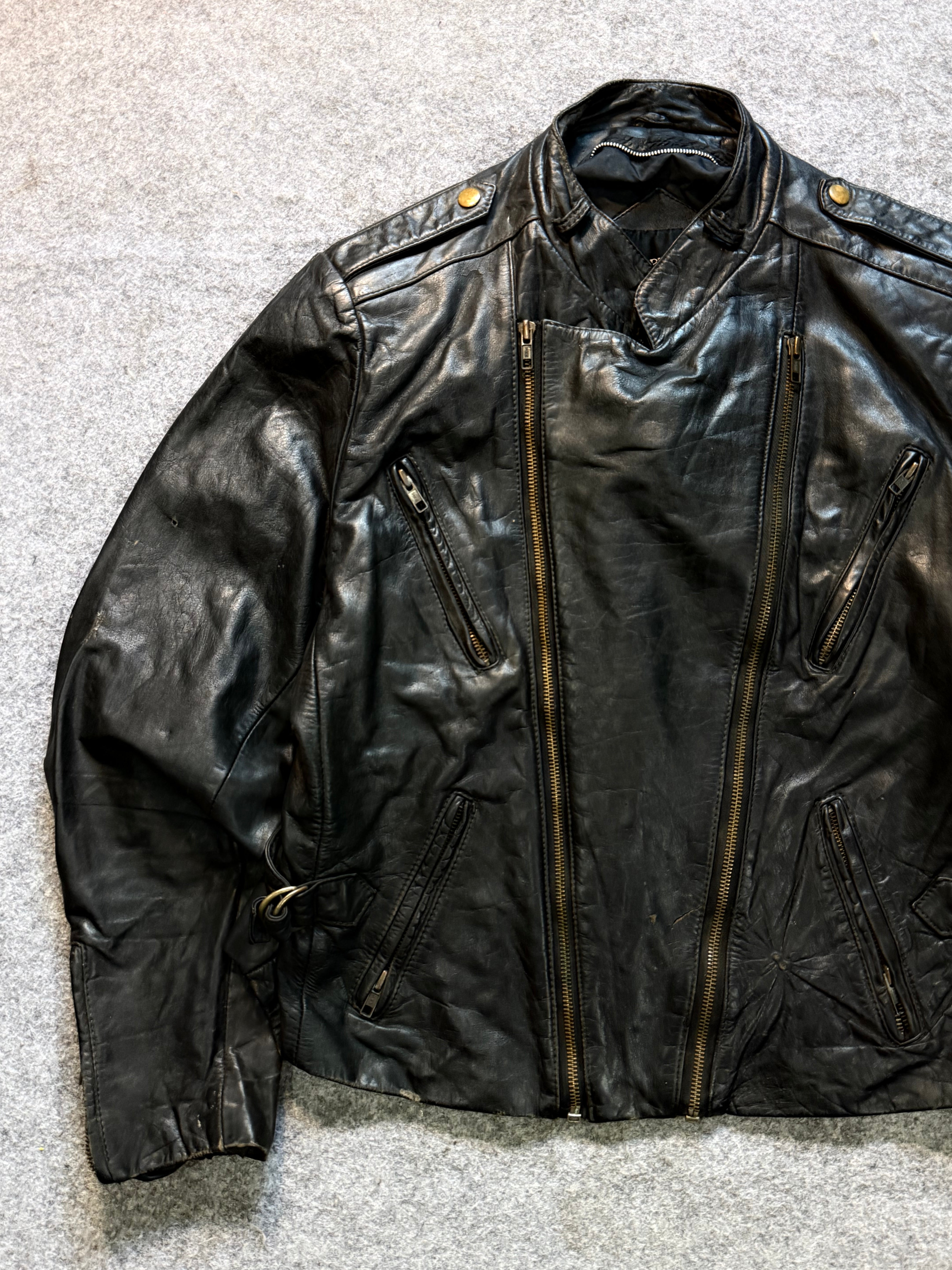 Biker leather jacket(M/L)