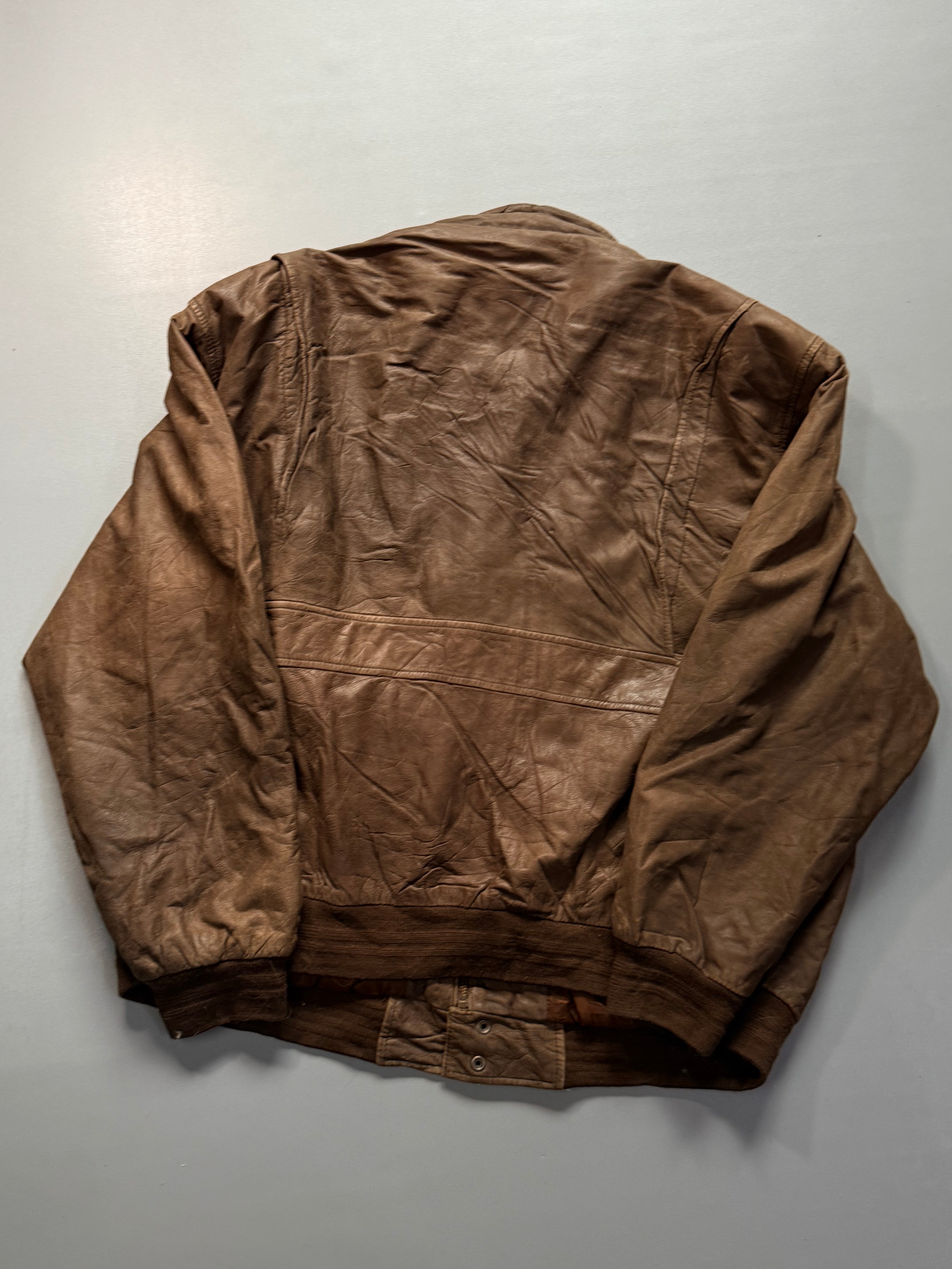 Bomber leather jacket(L/XL)