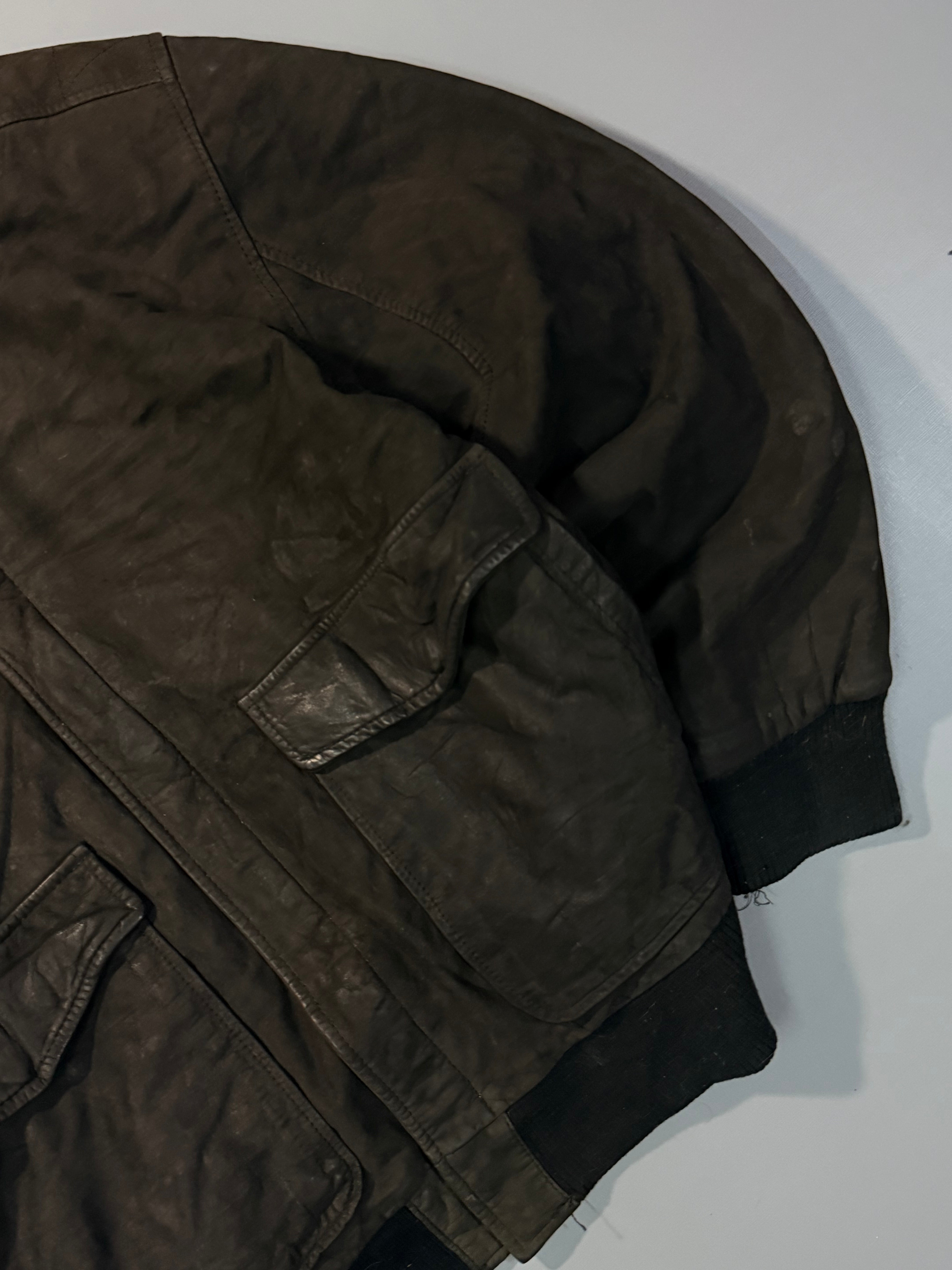 Bomber leather jacket(M/L)
