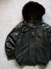 Bomber leather jacket(L/XL)