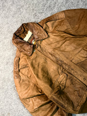Bomber leather jacket(M/L)