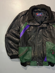 Bomber leather jacket(M/L)