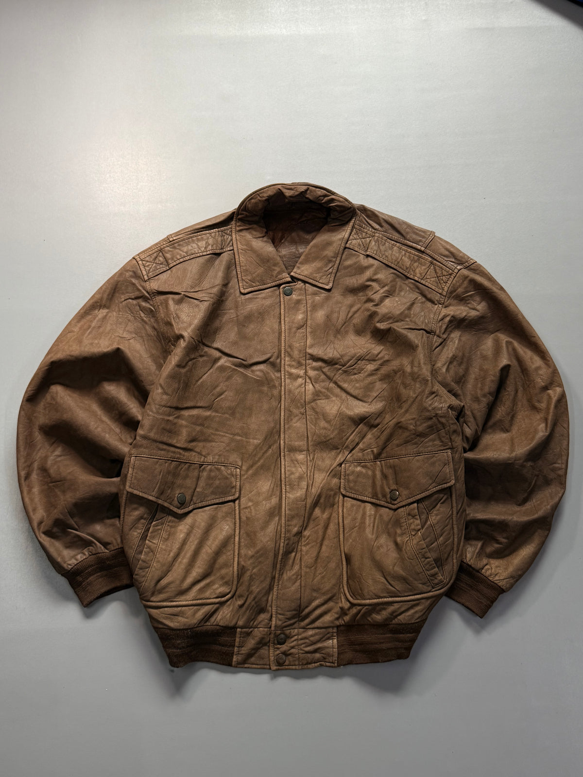 Bomber leather jacket(L/XL)