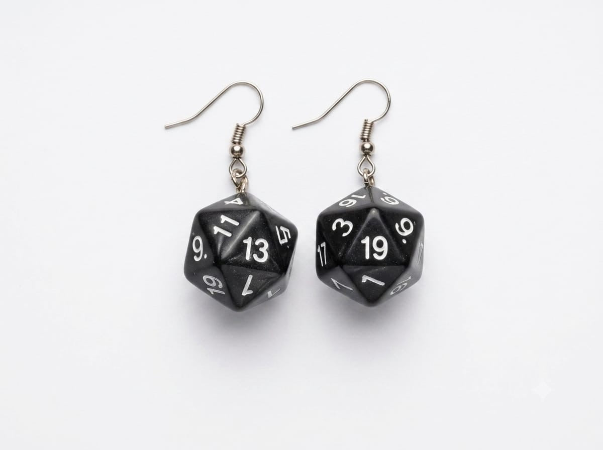 Black chunky earrings