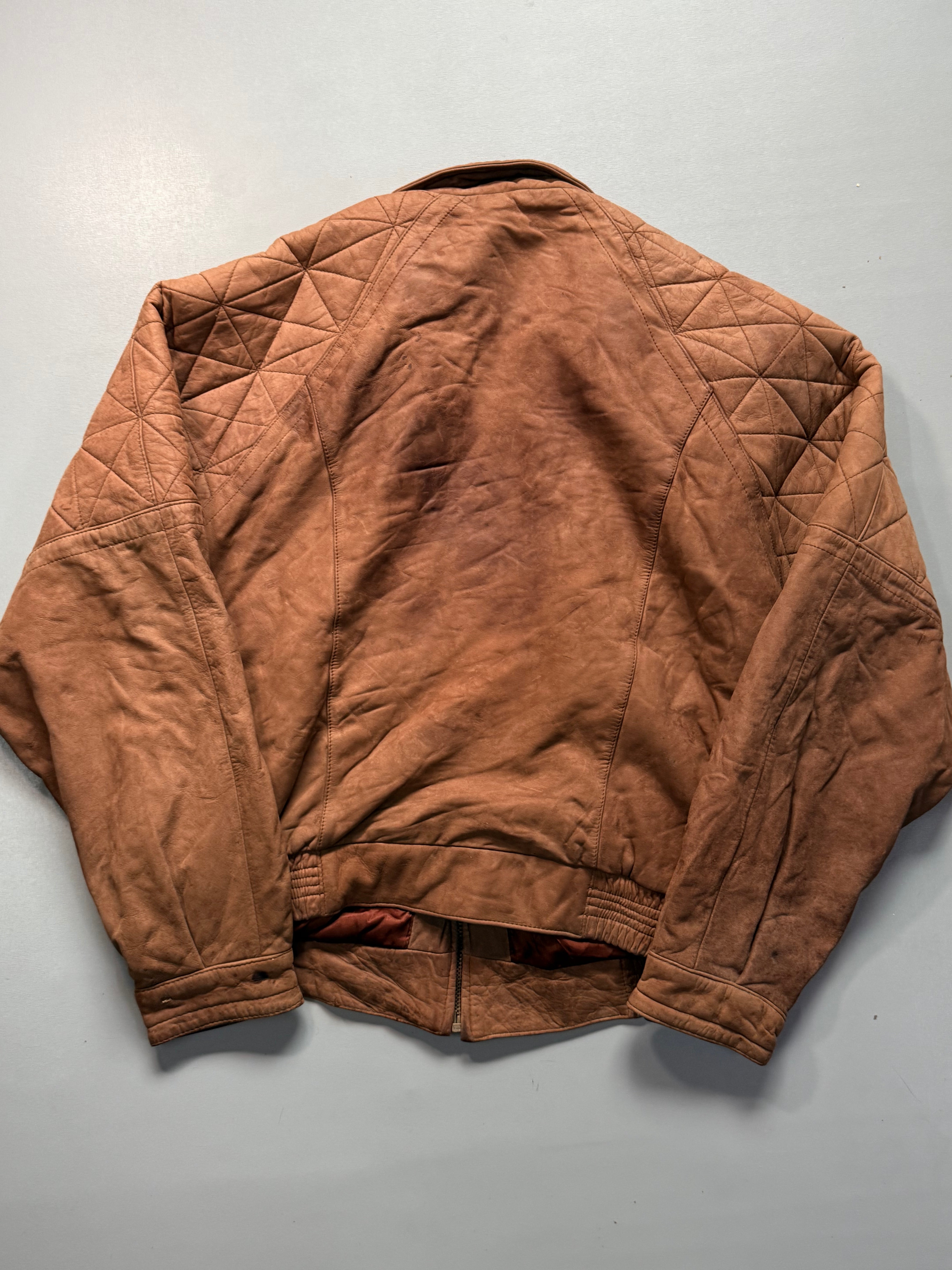 Bomber leather jacket(M/L)