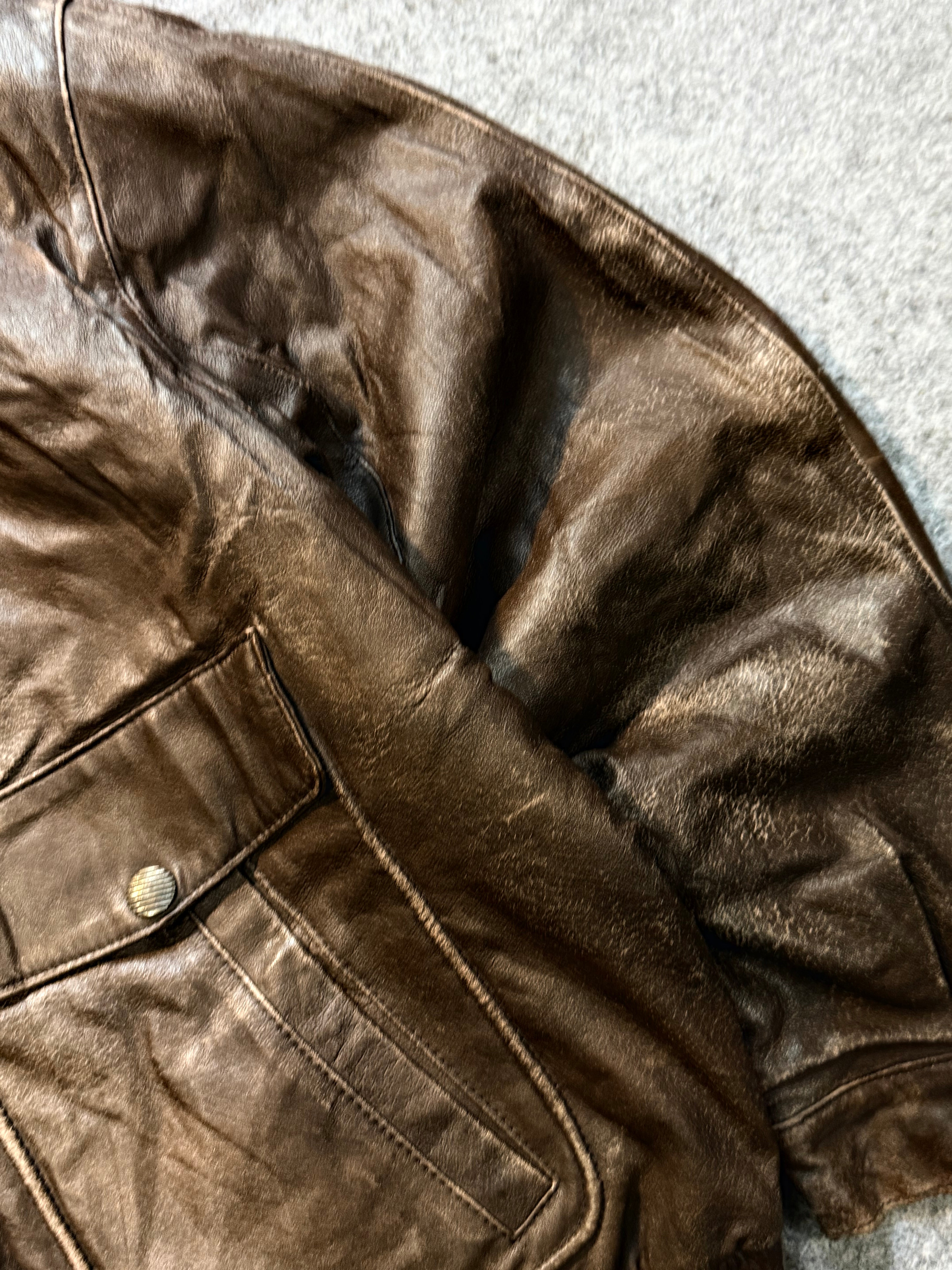 Pilot aviator bomber leather jacket (M/L/XL)