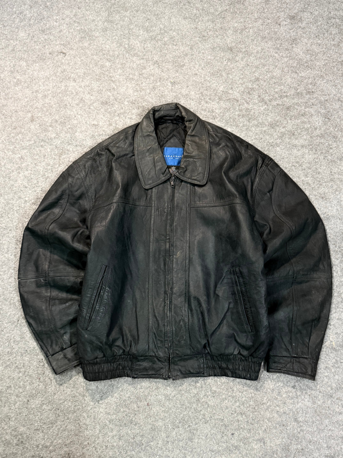 Bomber leather jacket(M/L)