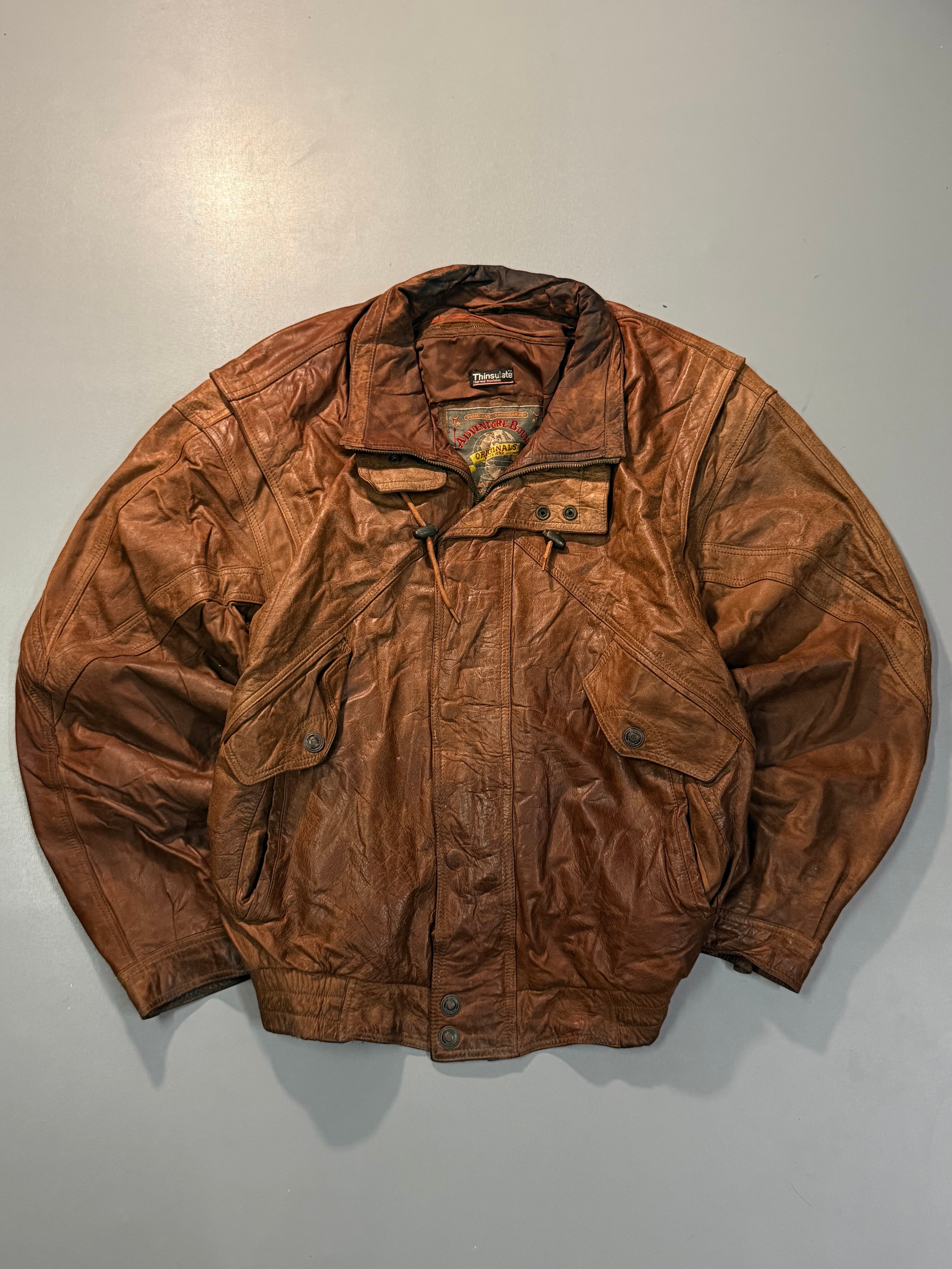Bomber leather jacket(L/XL)