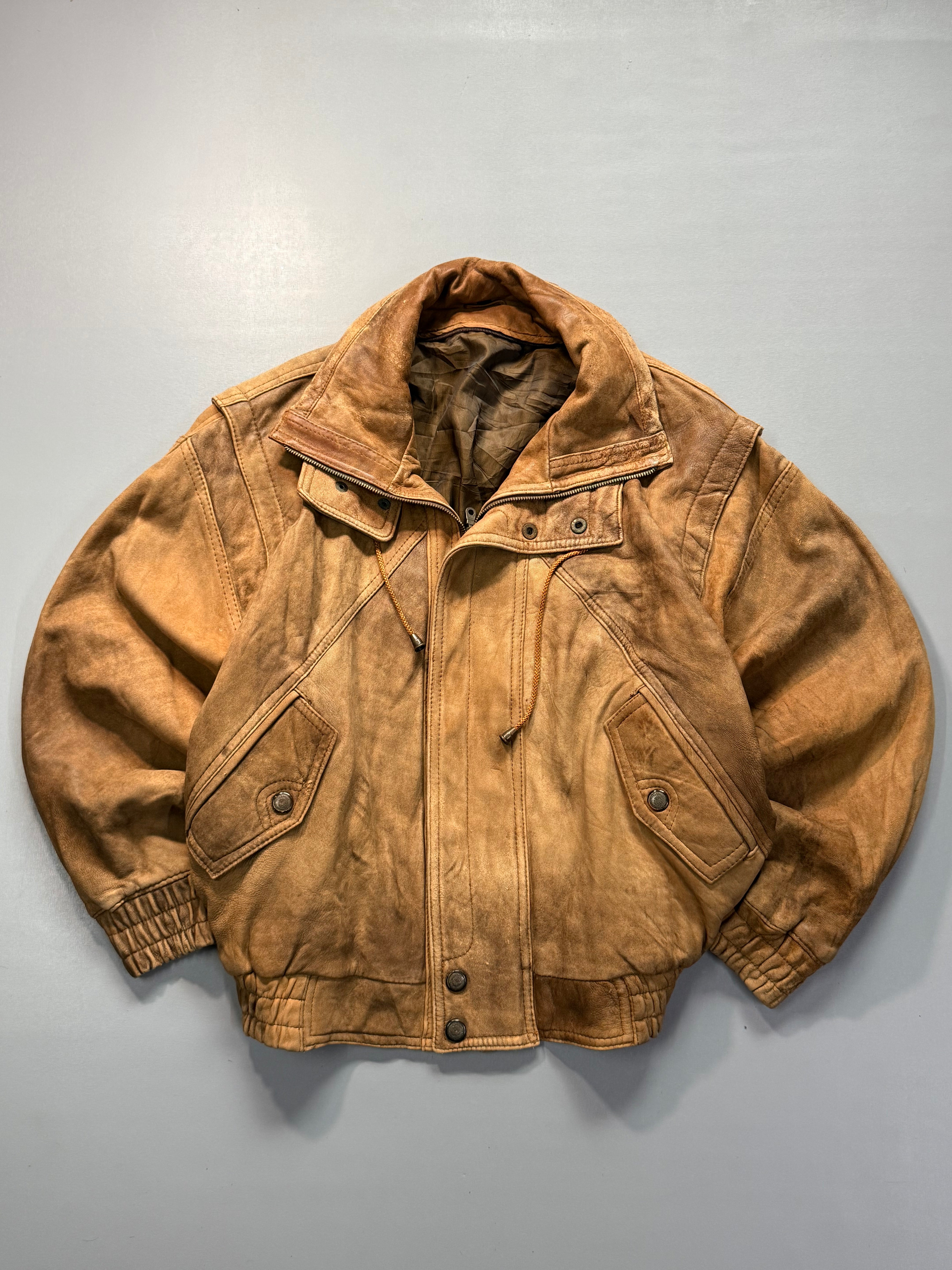 Bomber leather jacket(L/XL)