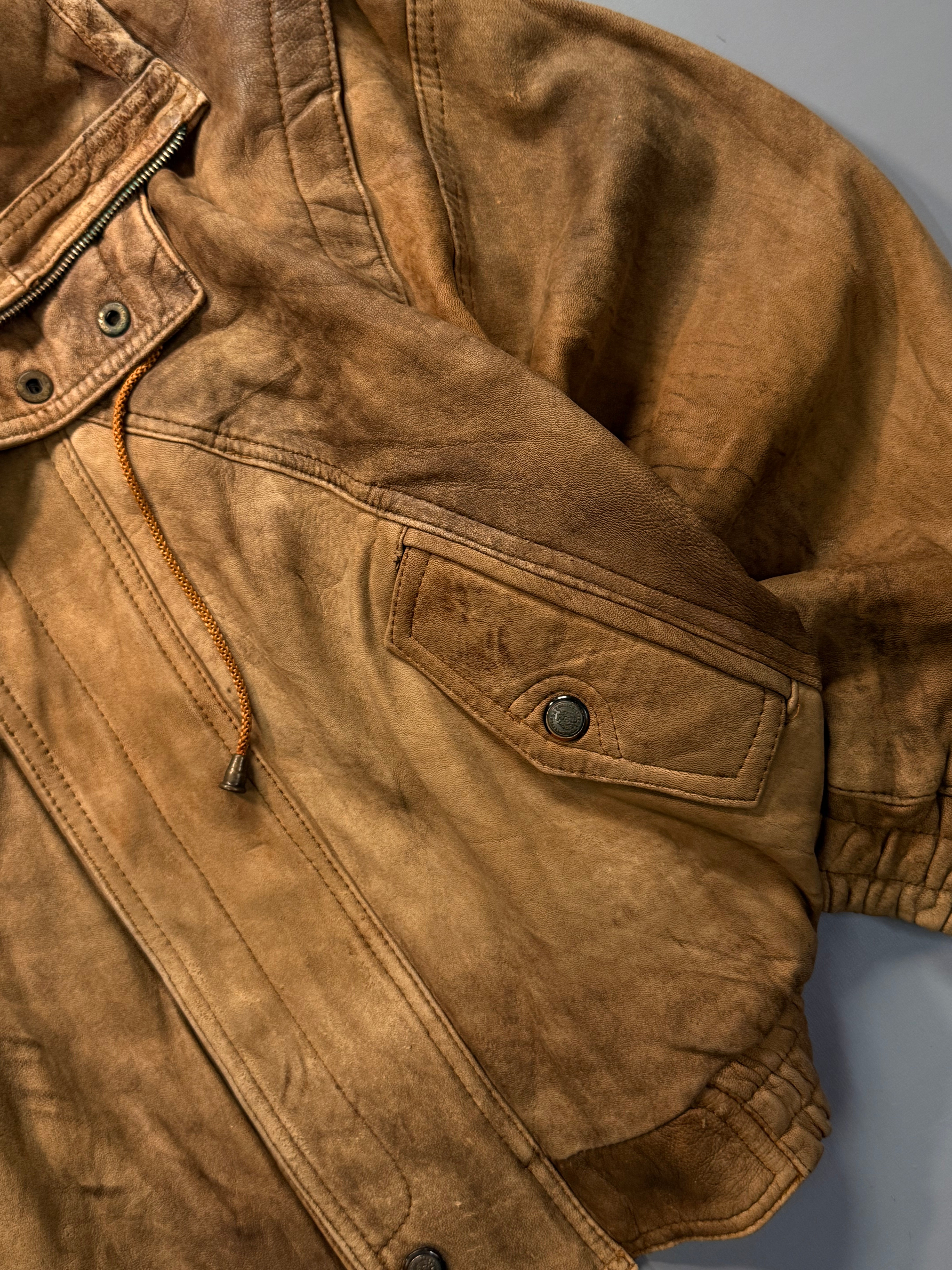 Bomber leather jacket(L/XL)