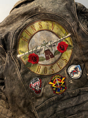 Guns n roses biker leather jacket(M/L)