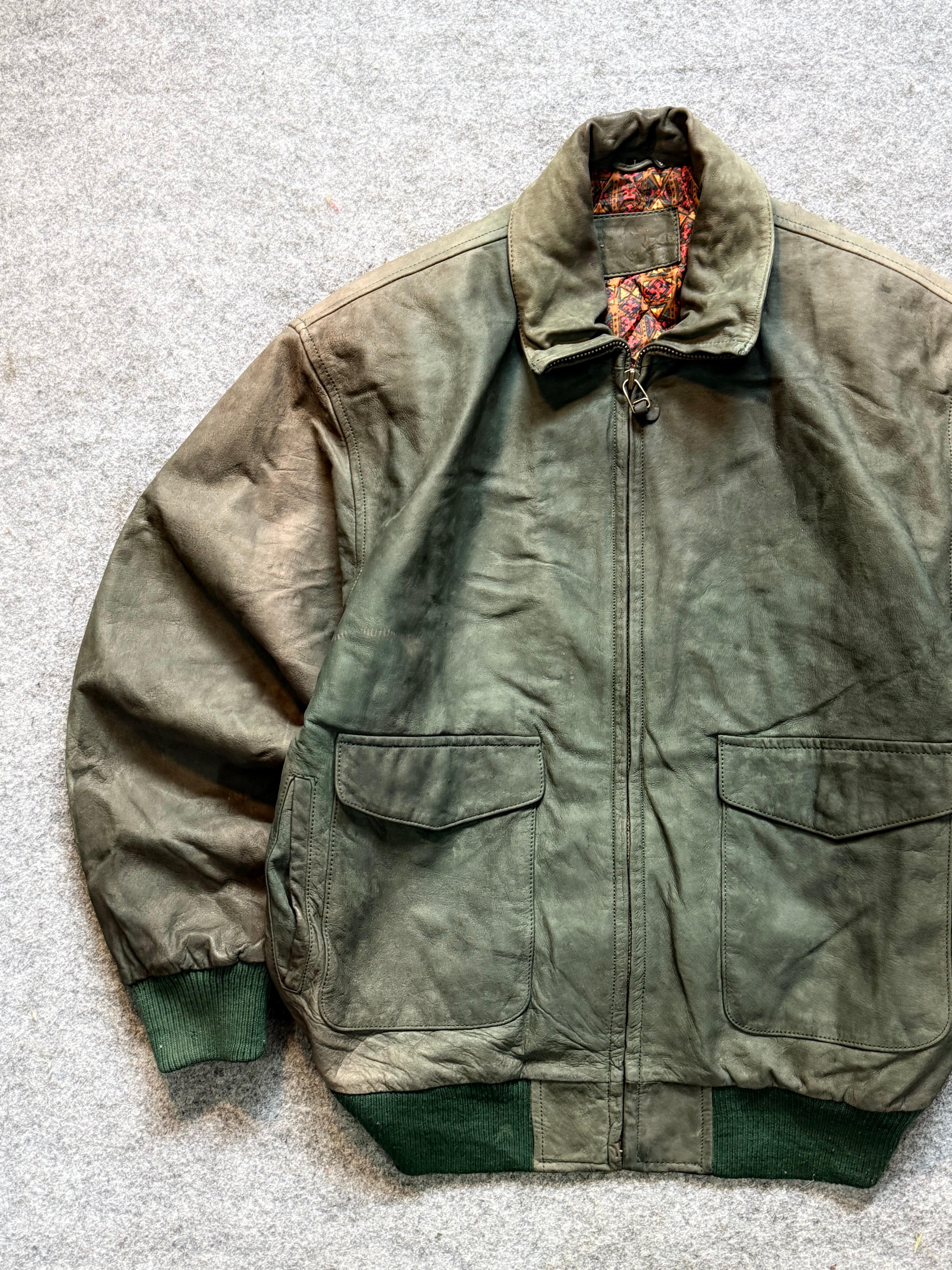 Bomber leather jacket(M/L/XL)