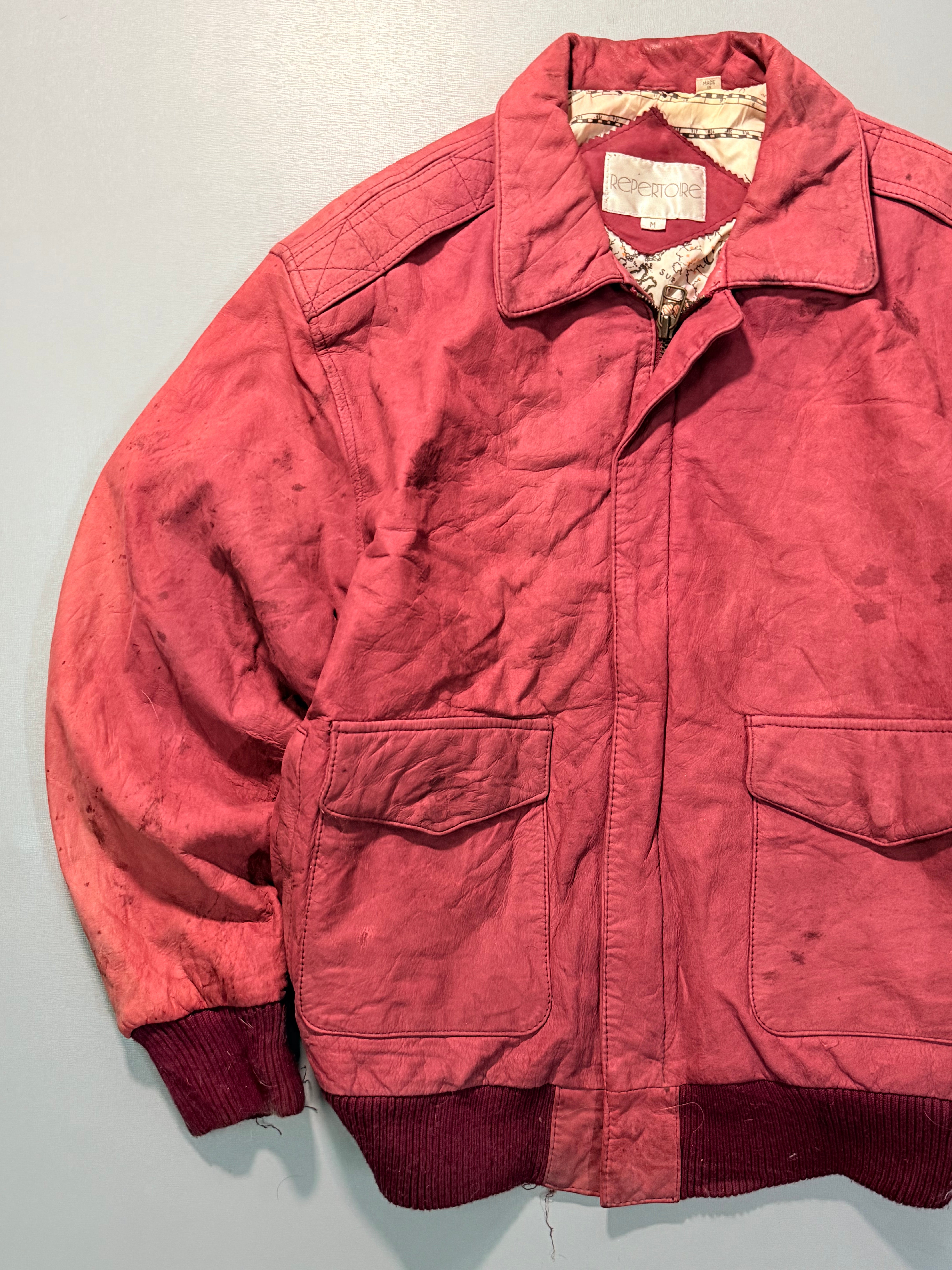 Bomber leather jacket (M/L)