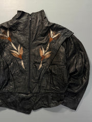 Bomber leather jacket(S/M)