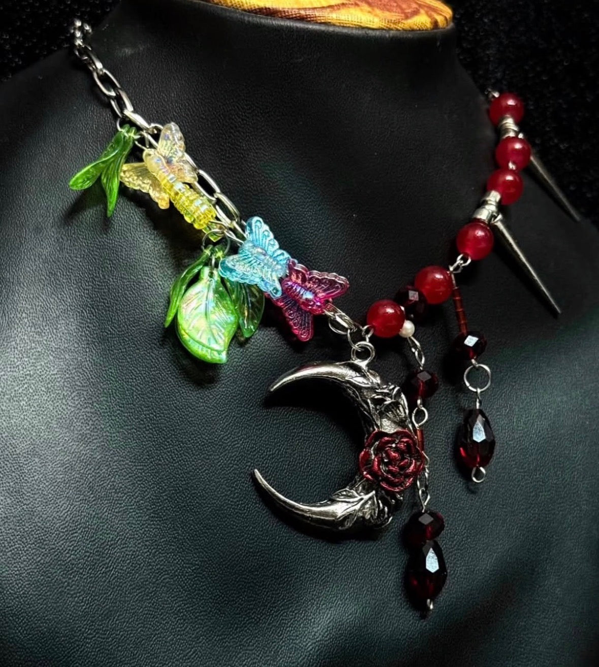 Moons and roses necklace (exclusive)
