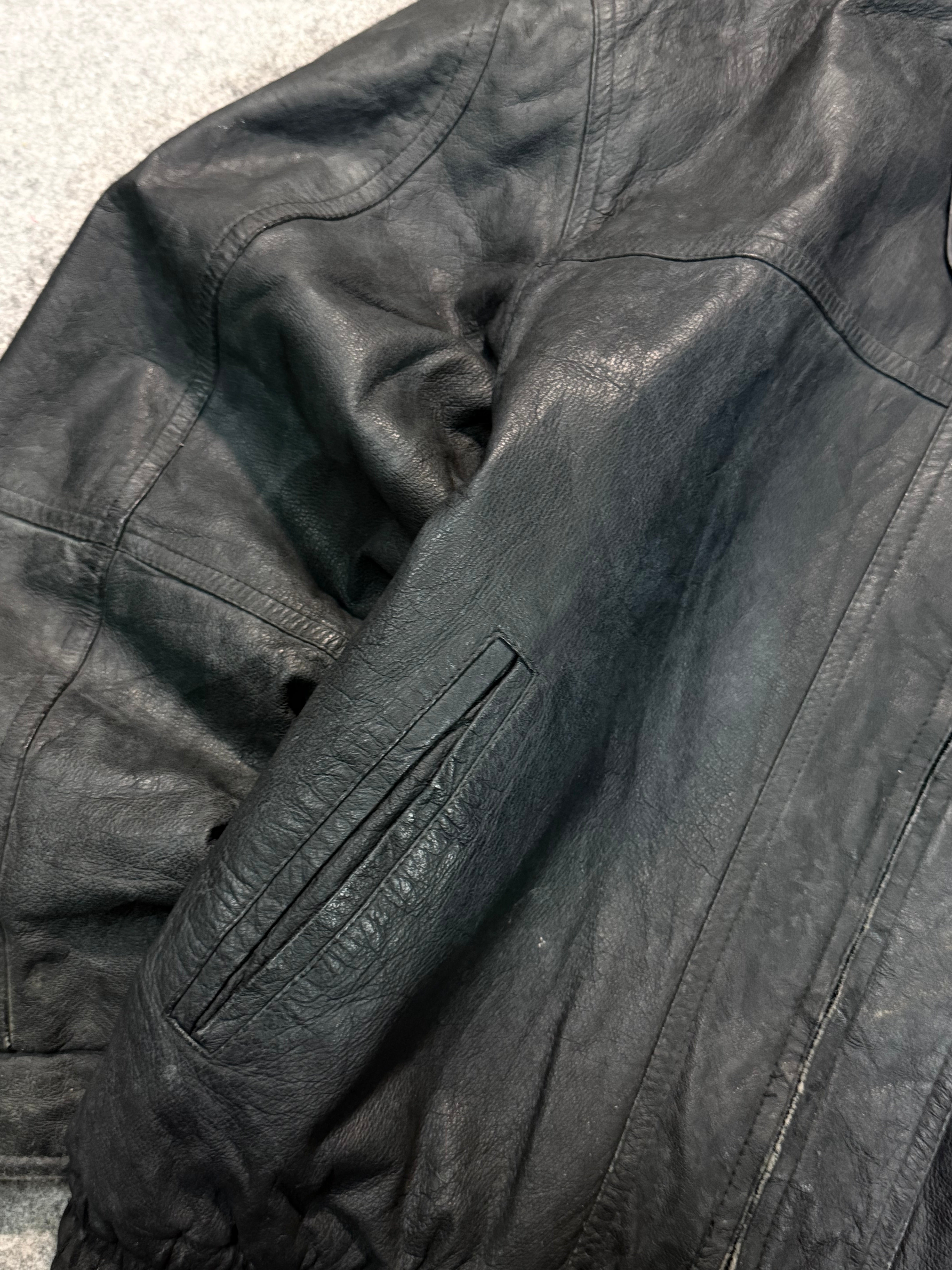 Bomber leather jacket(M/L)