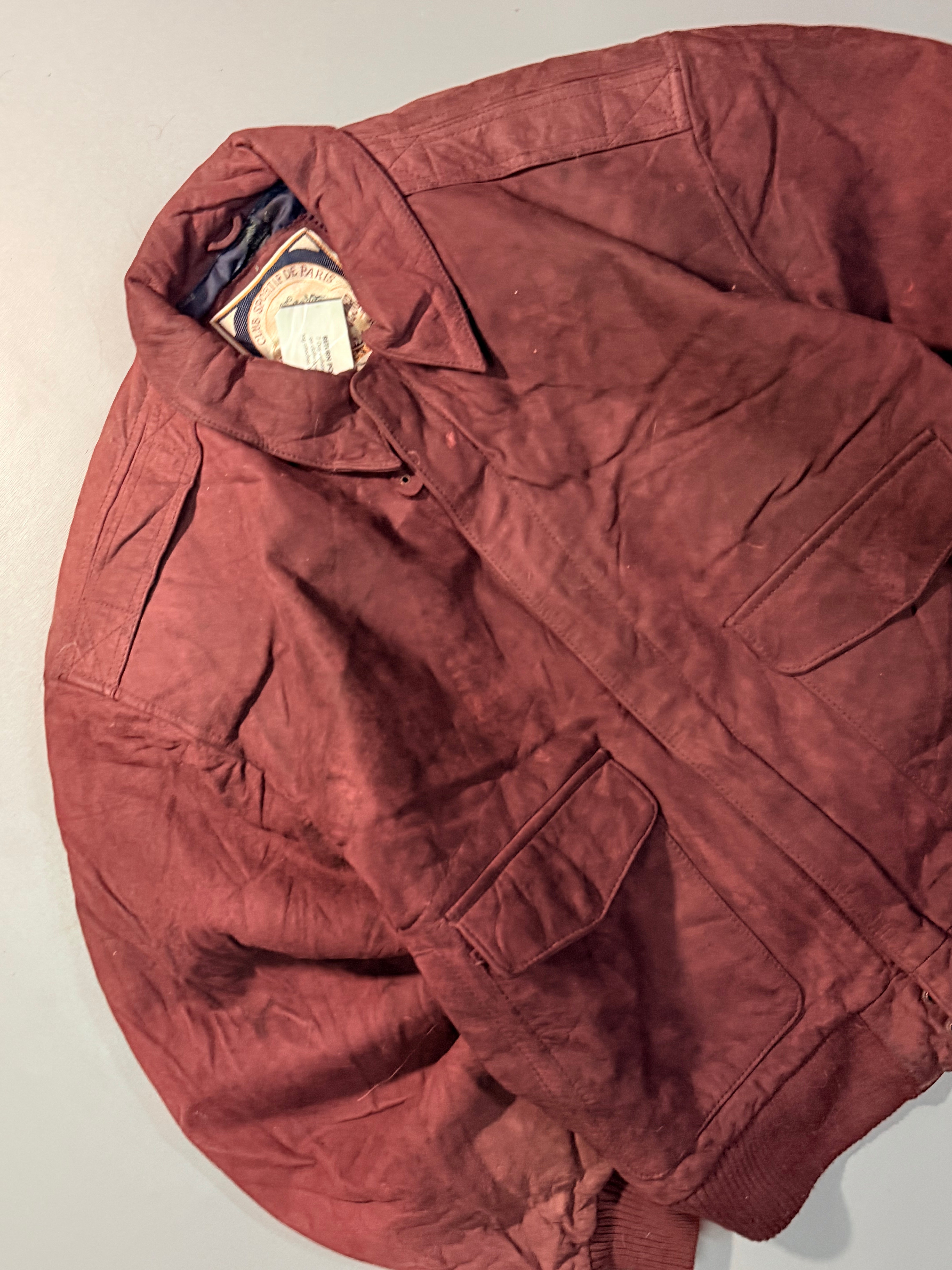 Bomber leather jacket(M/L)