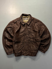Bomber leather jacket
