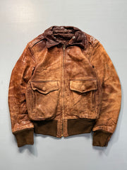 Bomber leather jacket(XS/S)