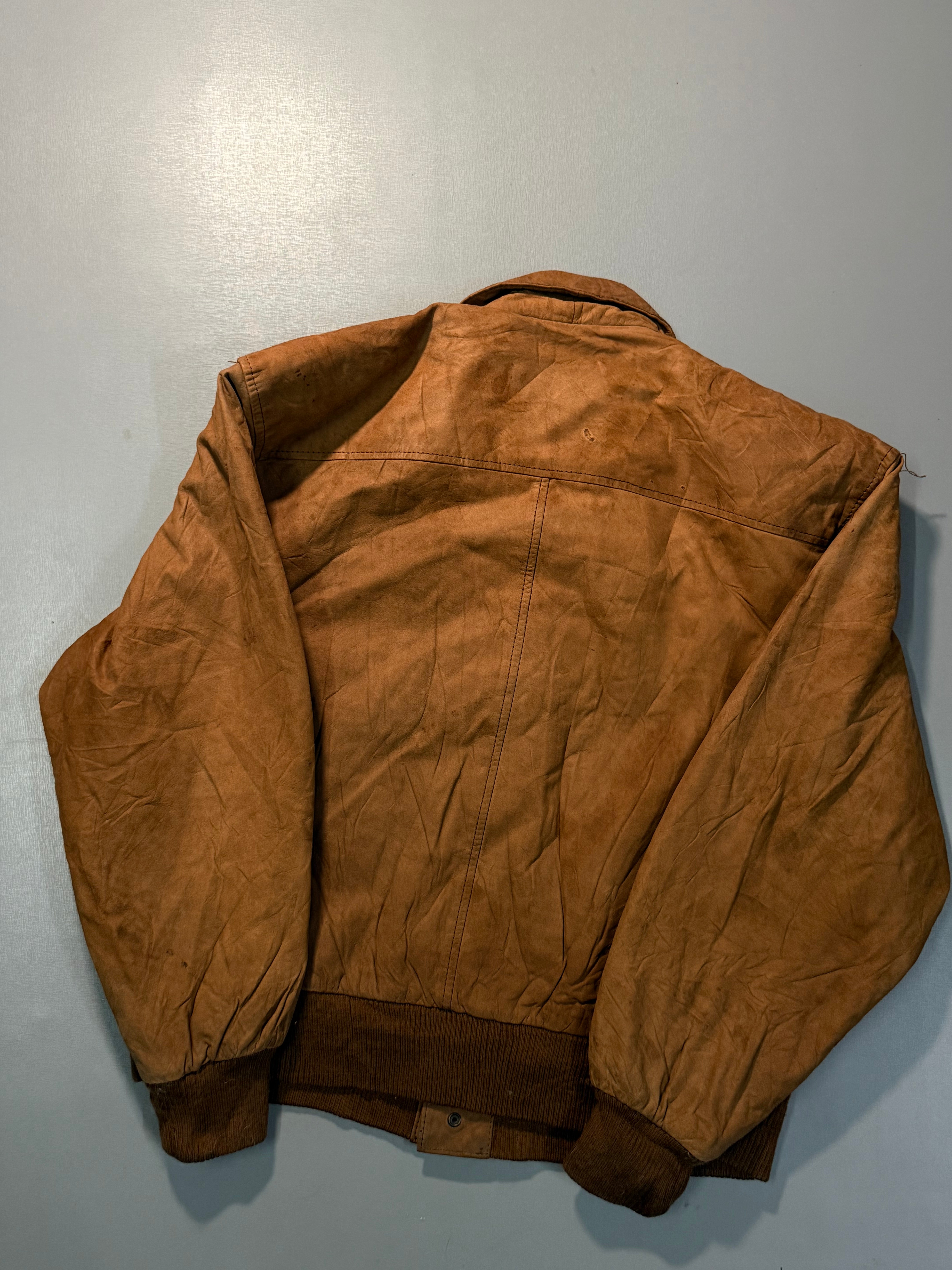Bomber leather jacket(S/M)