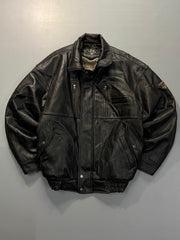 Bomber leather jacket(M/L)