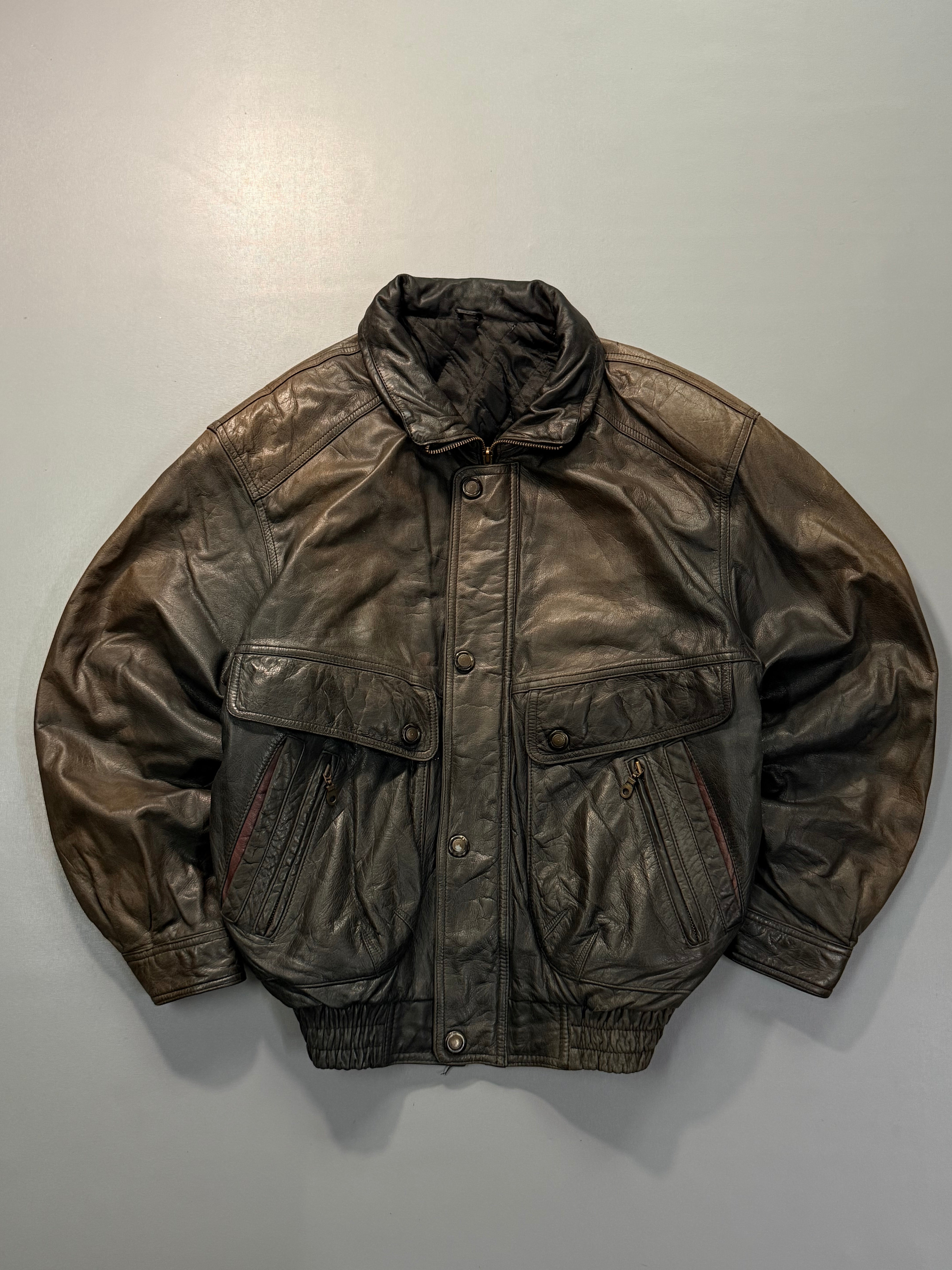 Bomber leather jacket(M/L/XL)