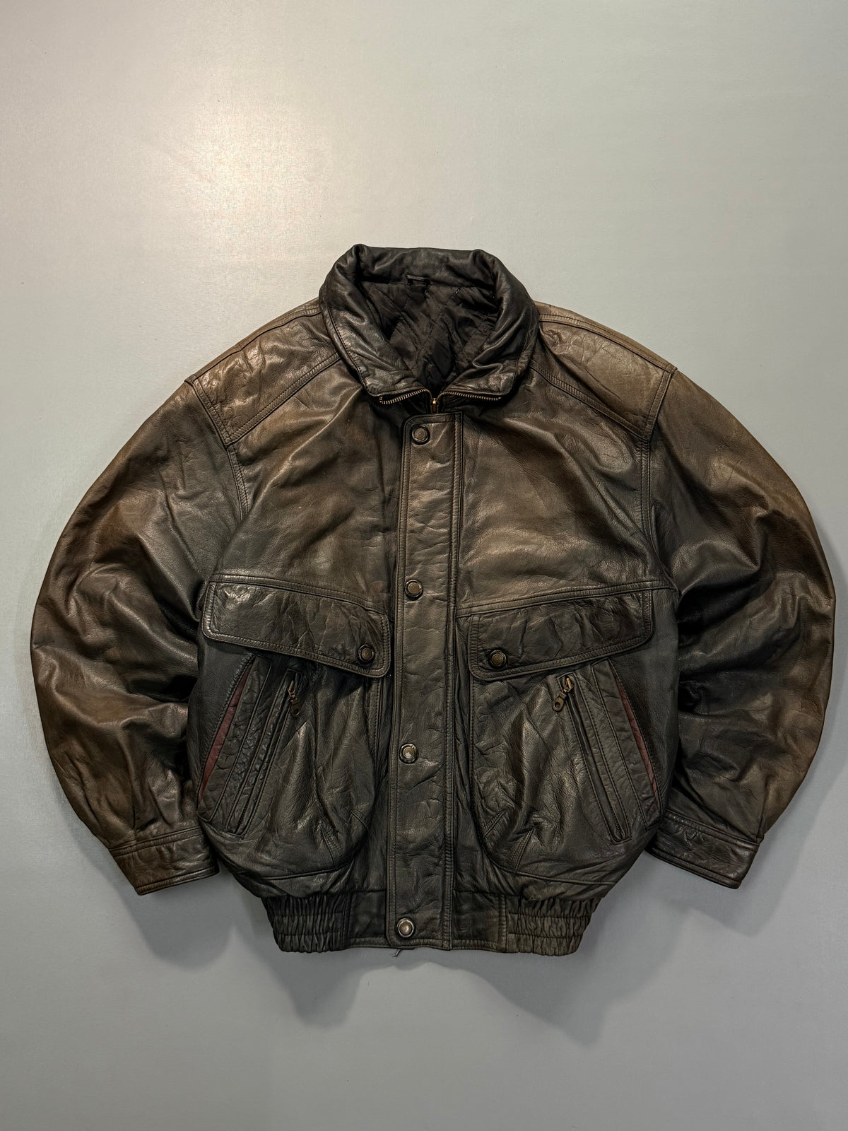Bomber leather jacket(M/L/XL)