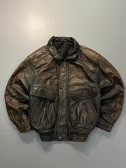 Bomber leather jacket(M/L/XL)
